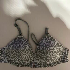 Victoria's Secret Floral Bra - Olive Green